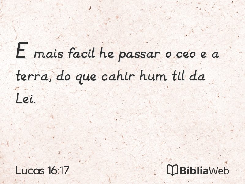 Lucas 16:17 em imagem para compartilhar