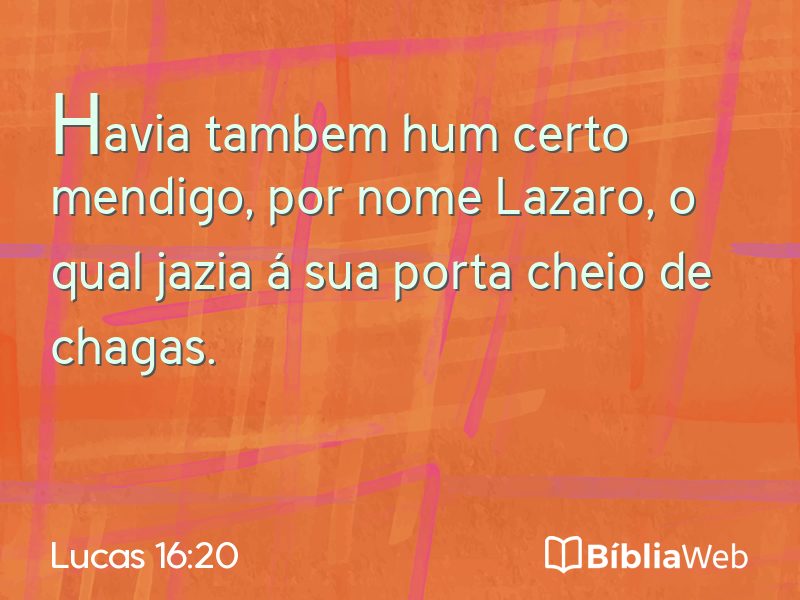 Lucas 16:20 em imagem para compartilhar