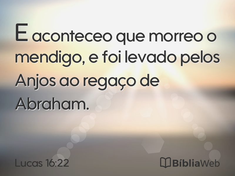 Lucas 16:22 em imagem para compartilhar