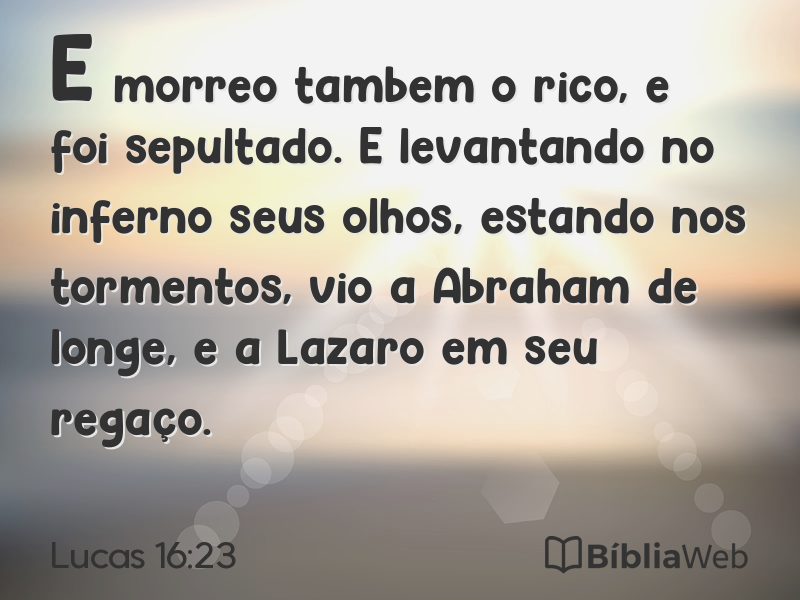 Lucas 16:23 em imagem para compartilhar