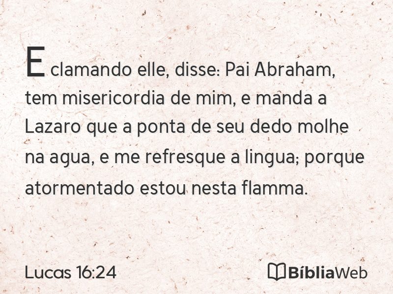 Lucas 16:24 em imagem para compartilhar