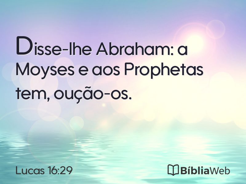 Lucas 16:29 em imagem para compartilhar