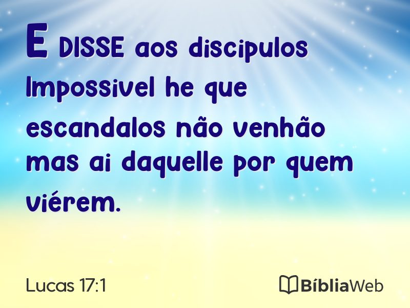 Lucas 17:1 em imagem para compartilhar