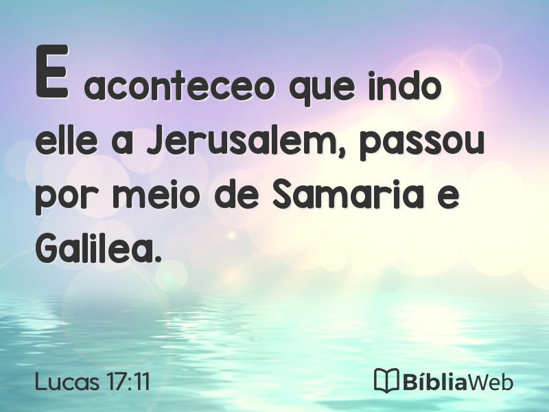 Lucas 17:11 em imagem para compartilhar