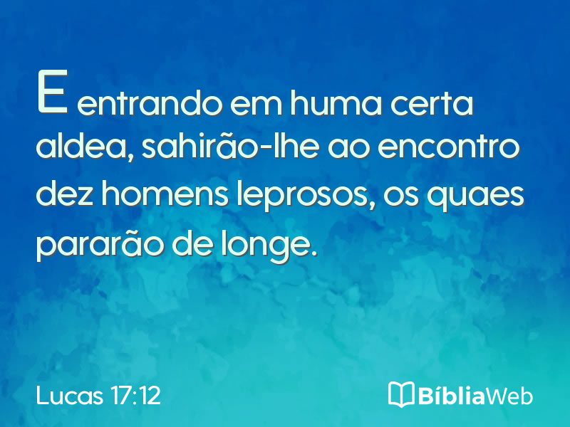 Lucas 17:12 em imagem para compartilhar
