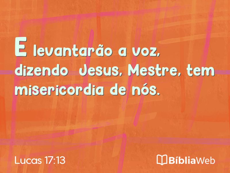 Lucas 17:13 em imagem para compartilhar