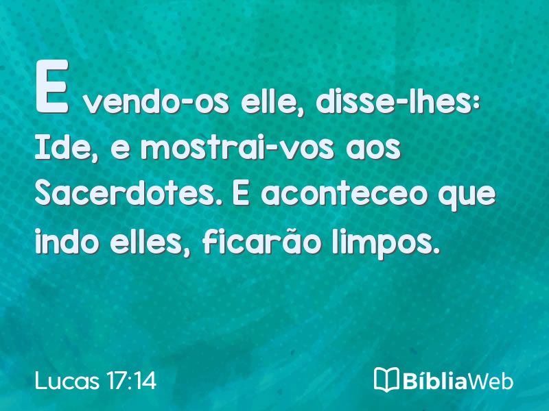 Lucas 17:14 em imagem para compartilhar