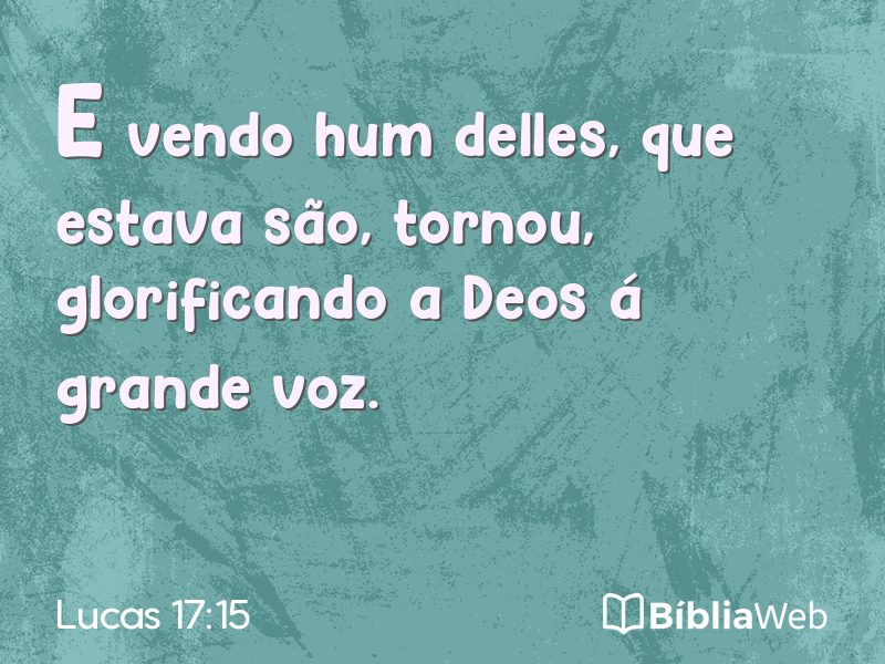 Lucas 17:15 em imagem para compartilhar