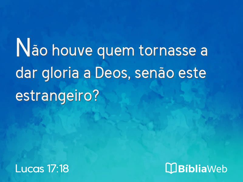 Lucas 17:18 em imagem para compartilhar