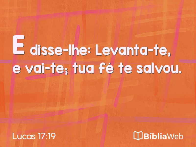 Lucas 17:19 em imagem para compartilhar