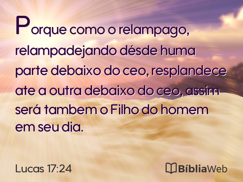 Lucas 17:24 em imagem para compartilhar
