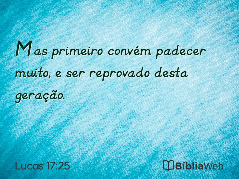 Lucas 17:25 em imagem para compartilhar
