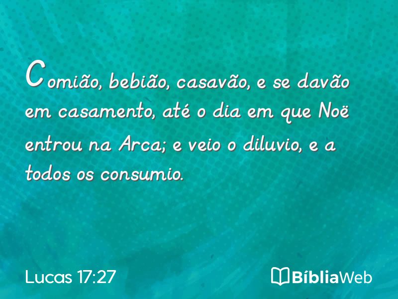 Lucas 17:27 em imagem para compartilhar