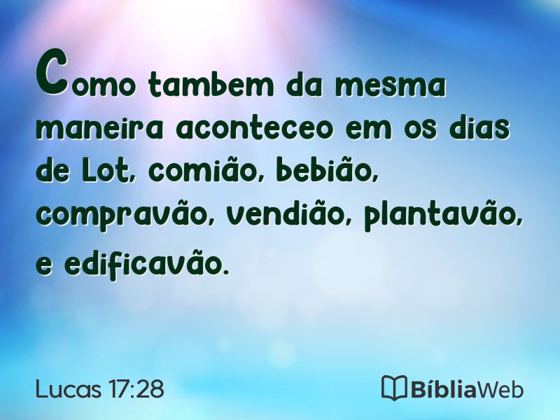 Lucas 17:28 em imagem para compartilhar