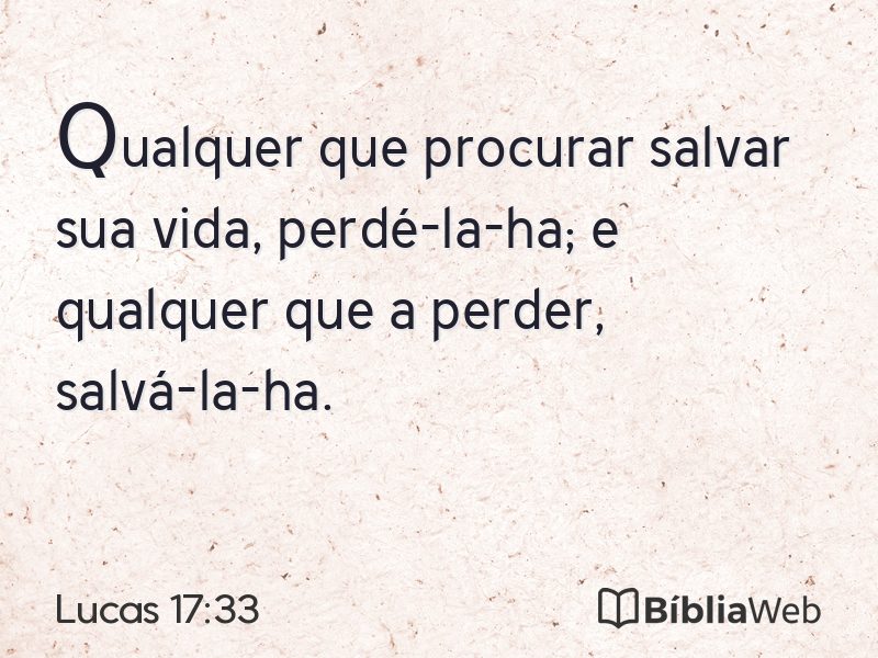Lucas 17:33 em imagem para compartilhar