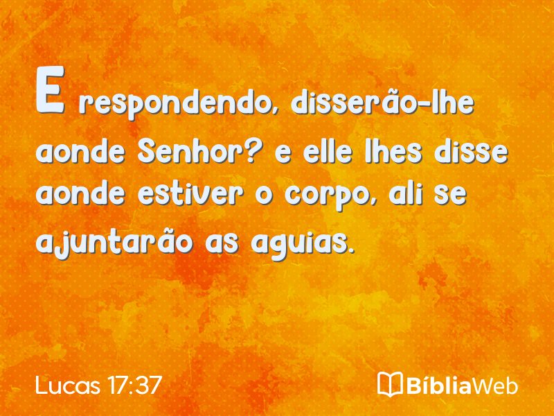 Lucas 17:37 em imagem para compartilhar