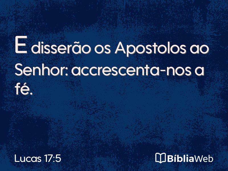 Lucas 17:5 em imagem para compartilhar