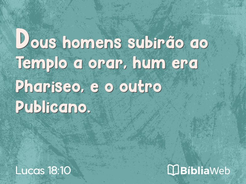 Lucas 18:10 em imagem para compartilhar