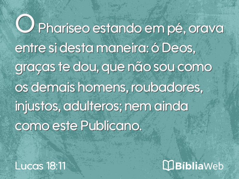 Lucas 18:11 em imagem para compartilhar