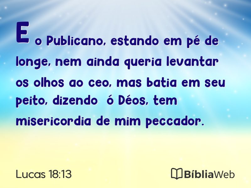 Lucas 18:13 em imagem para compartilhar