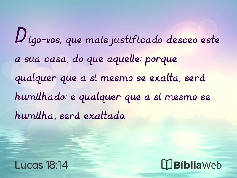 Lucas 18:14 em imagem para compartilhar
