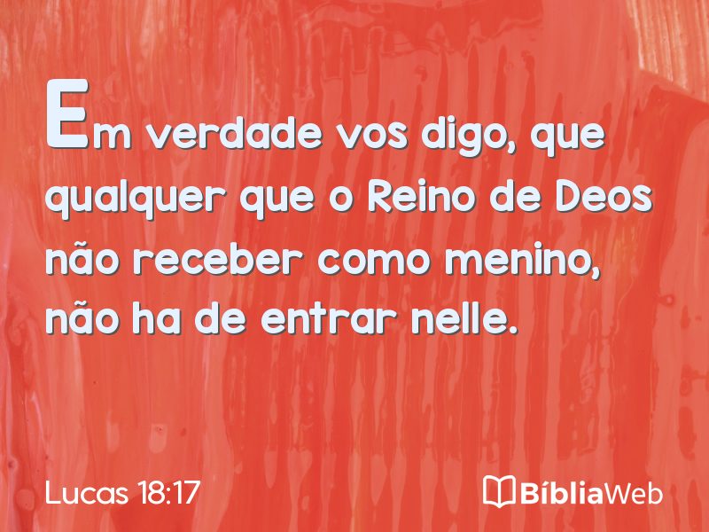 Lucas 18:17 em imagem para compartilhar