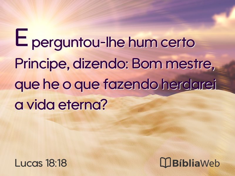 Lucas 18:18 em imagem para compartilhar