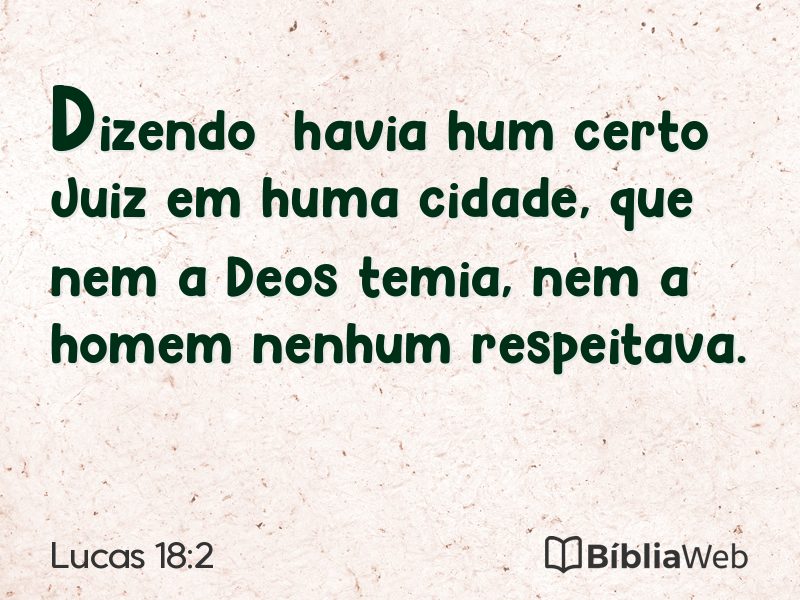Lucas 18:2 em imagem para compartilhar