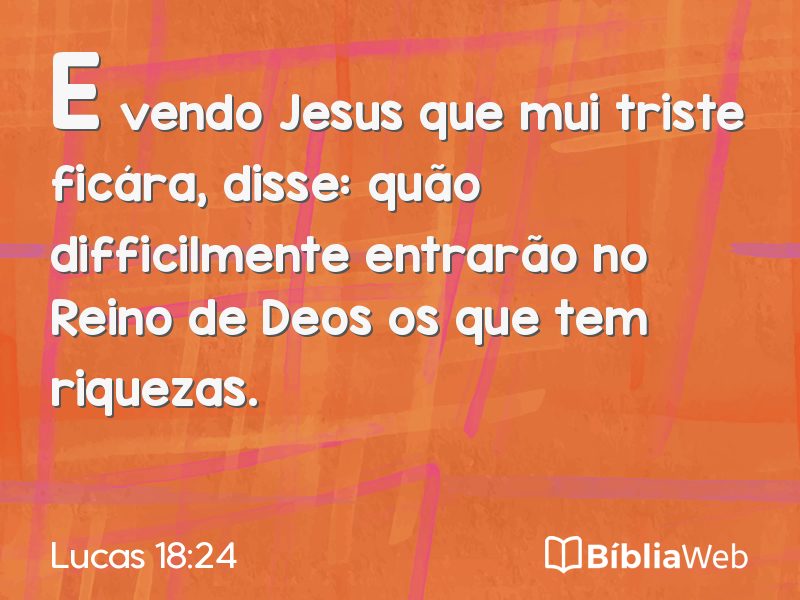 Lucas 18:24 em imagem para compartilhar