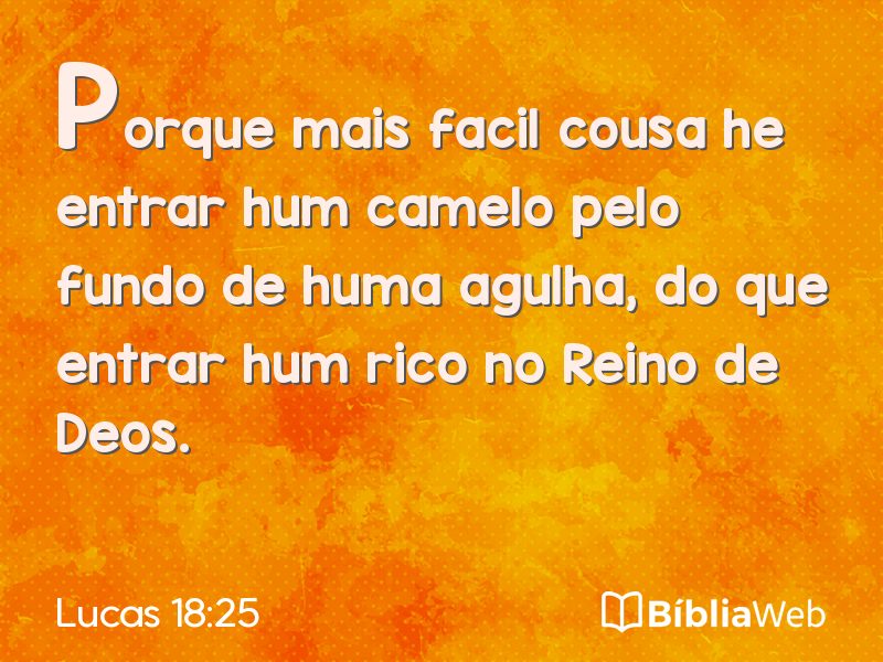 Lucas 18:25 em imagem para compartilhar