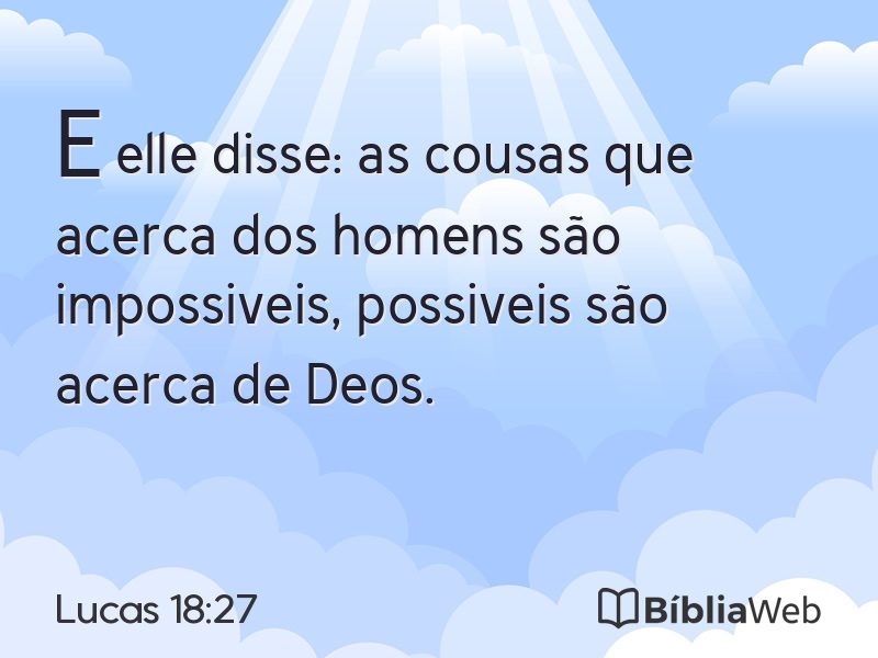 Lucas 18:27 em imagem para compartilhar