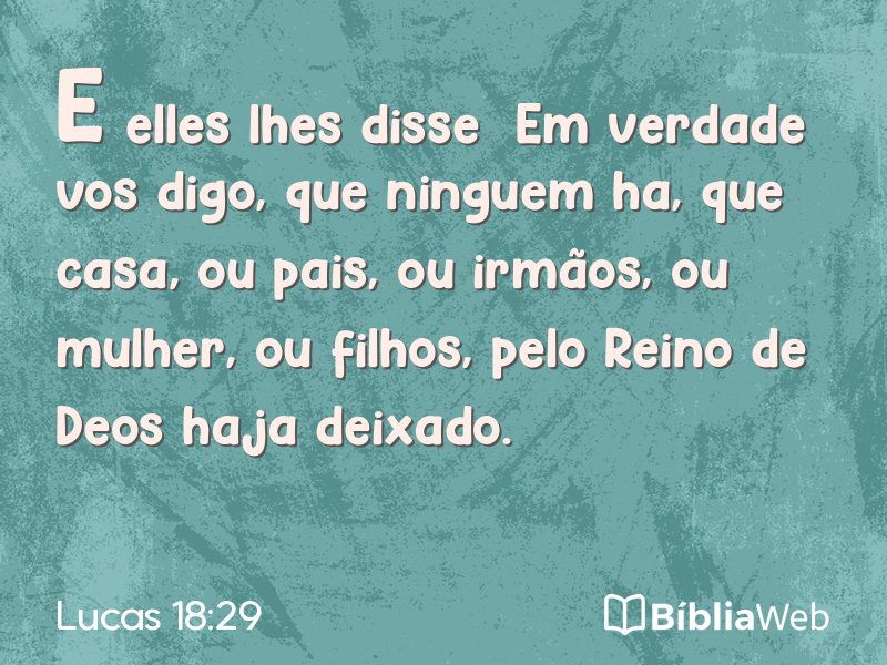 Lucas 18:29 em imagem para compartilhar