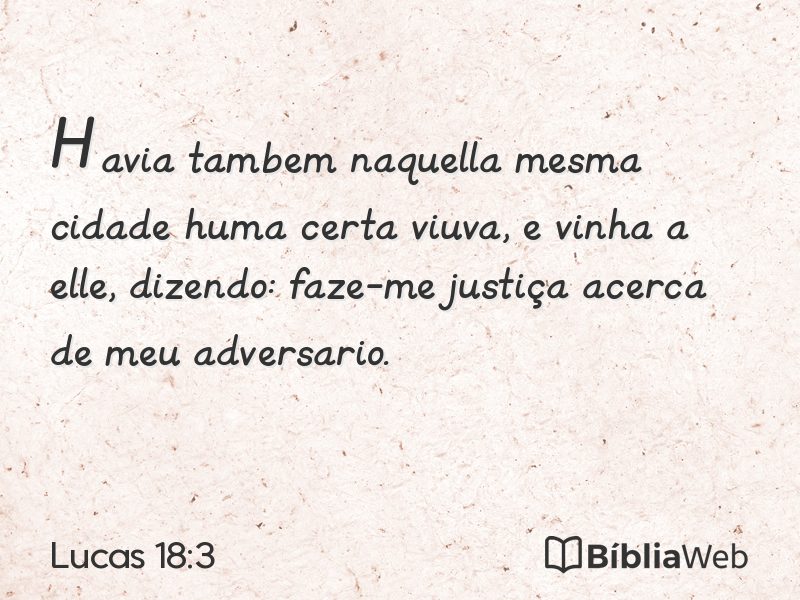 Lucas 18:3 em imagem para compartilhar