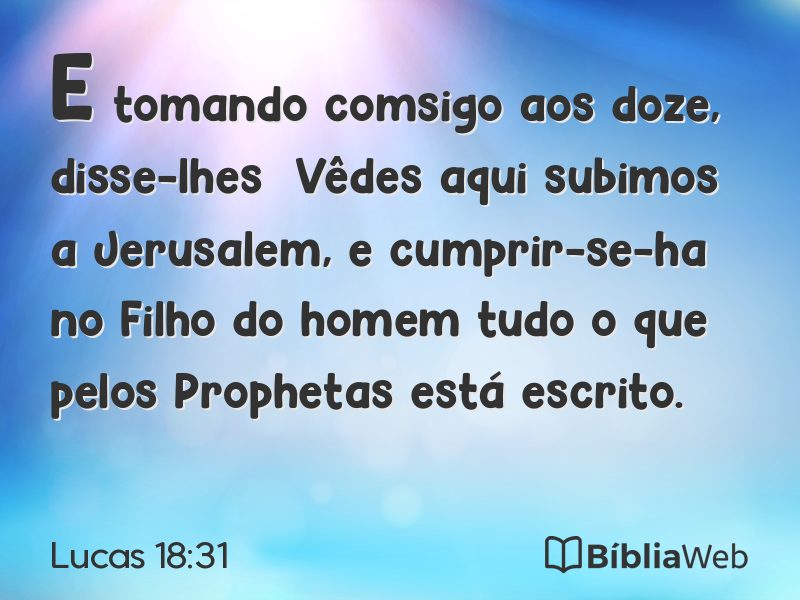 Lucas 18:31 em imagem para compartilhar
