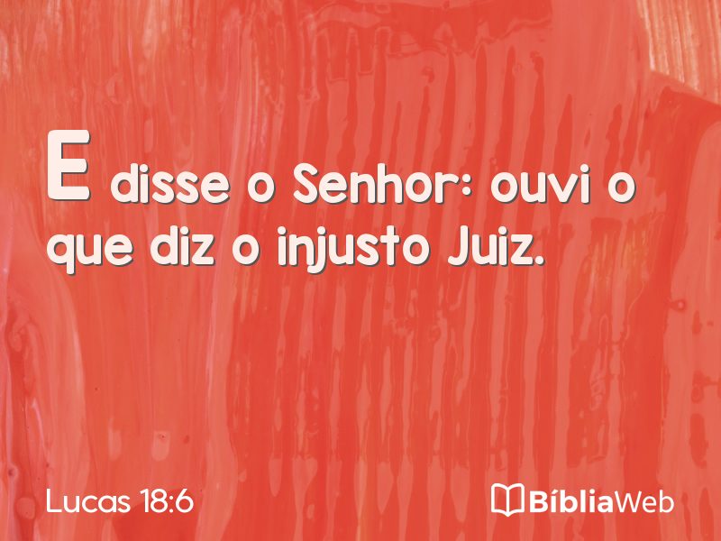 Lucas 18:6 em imagem para compartilhar