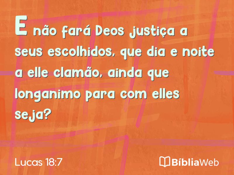 Lucas 18:7 em imagem para compartilhar