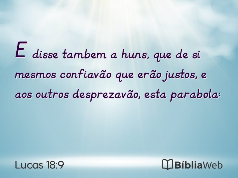 Lucas 18:9 em imagem para compartilhar