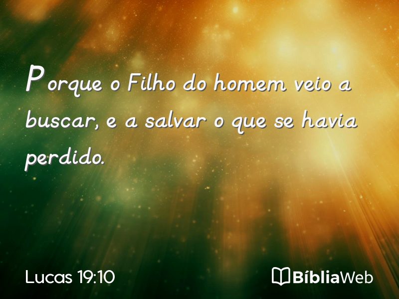 Lucas 19:10 em imagem para compartilhar