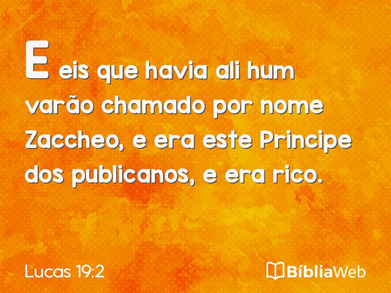 Lucas 19:2 em imagem para compartilhar