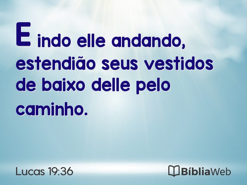 Lucas 19:36 em imagem para compartilhar