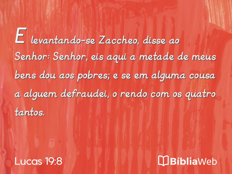 Lucas 19:8 em imagem para compartilhar
