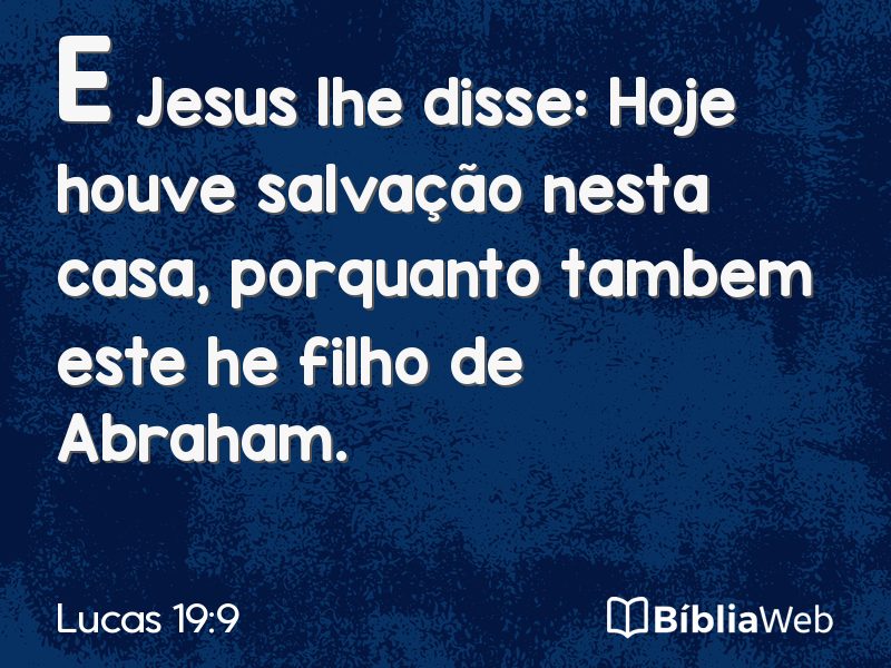 Lucas 19:9 em imagem para compartilhar