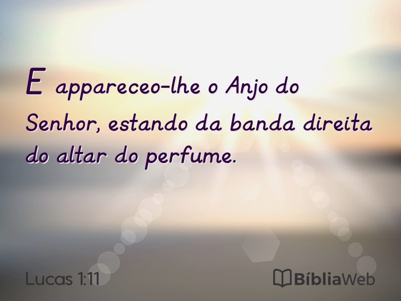 Lucas 1:11 em imagem para compartilhar