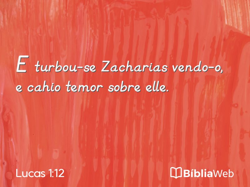 Lucas 1:12 em imagem para compartilhar