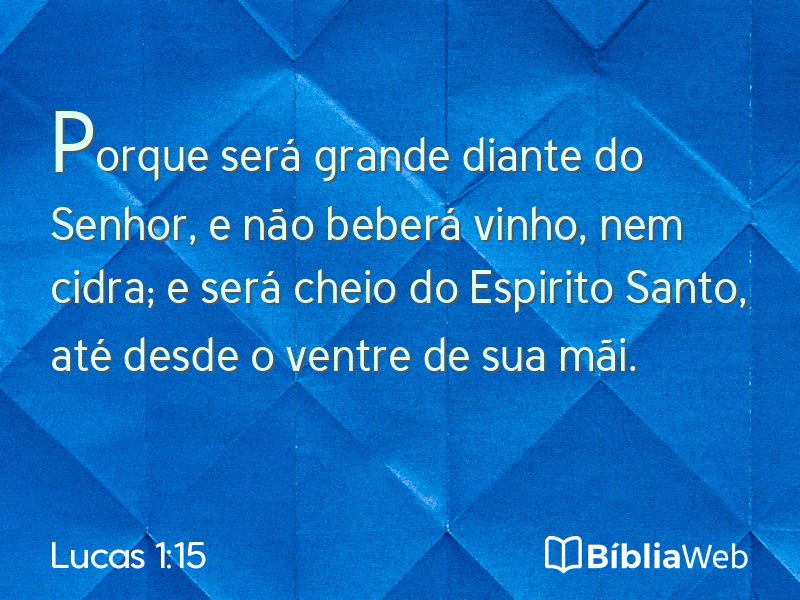 Lucas 1:15 em imagem para compartilhar
