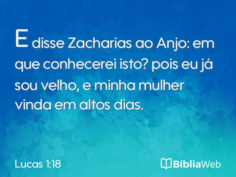 Lucas 1:18 em imagem para compartilhar