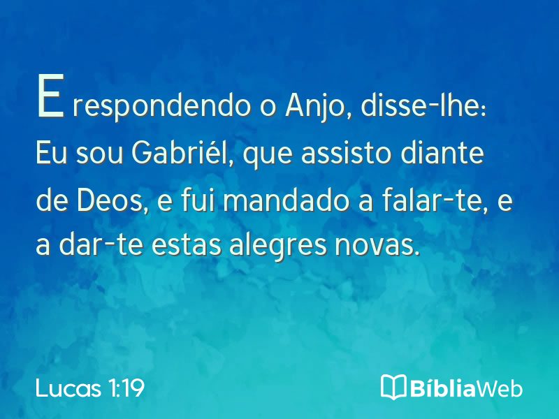 Lucas 1:19 em imagem para compartilhar