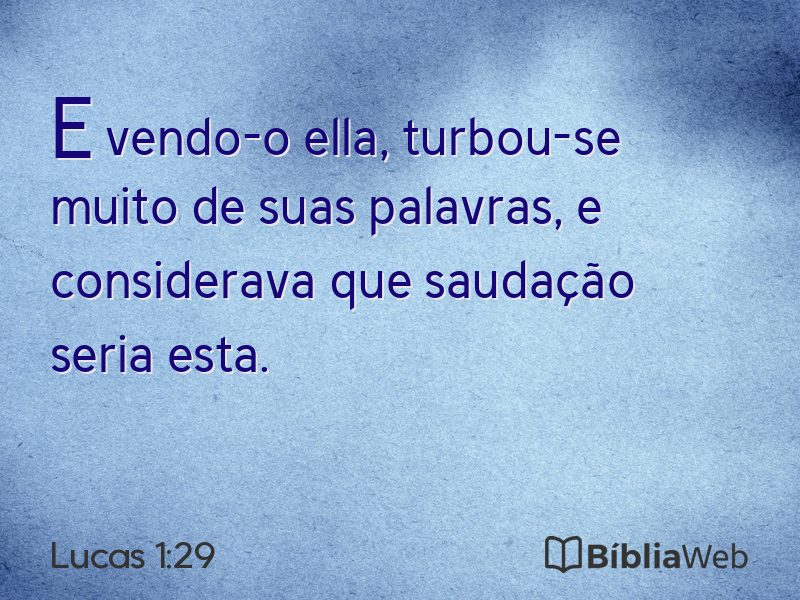 Lucas 1:29 em imagem para compartilhar