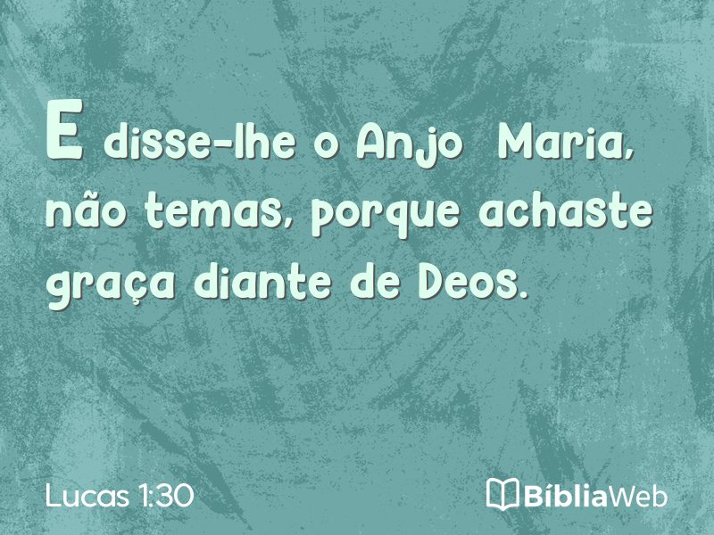 Lucas 1:30 em imagem para compartilhar