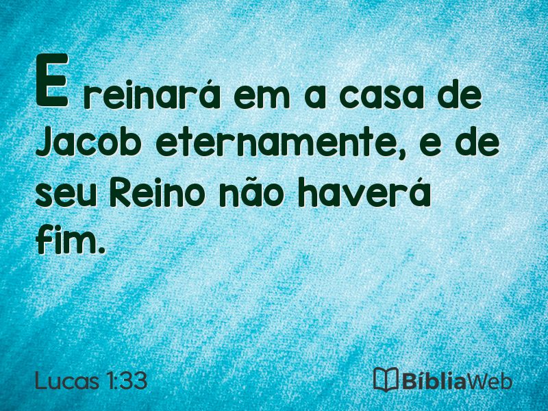 Lucas 1:33 em imagem para compartilhar